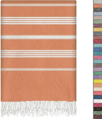 Vista 20 de EPHESUS TOWELS Toalla de playa turca de gran tamaño de 38 x 70 pulgadas, diseño sultán, toalla turca para playa, baño, piscina, gimnasio, yoga