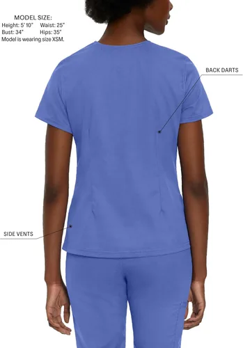 Vista 3 de Landau Proflex 4160 - Camiseta médica elástica con 3 bolsillos para mujer