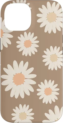 Vista 4 de Boho Neutral Cute Floral Pattern White Daisy Flowers Spring Case for iPhone 17