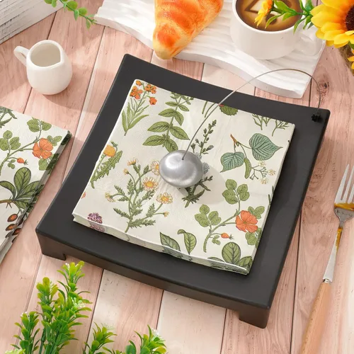 Vista 3 de AnyDesign 80 servilletas de papel de hierbas silvestres vintage, servilletas desechables de flores silvestres, servilletas de mano retro para postre
