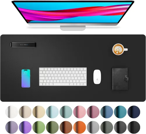 Vista 269 de Aothia - Protector de escritorio de cuero sintético grande, base antideslizante para mouse y superficie para escribir, impermeable, fácil de Agua