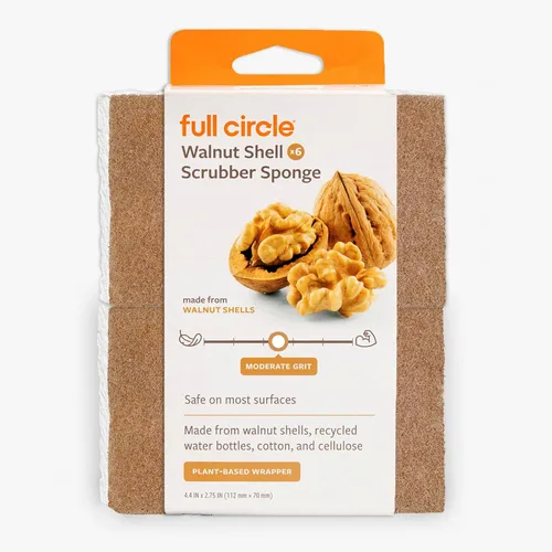 Vista 11 de Full Circle Esponja de limpieza resistente, hoja de agave robusta y celulosa sin plástico, esponja de platos de doble cara para hierro fundido