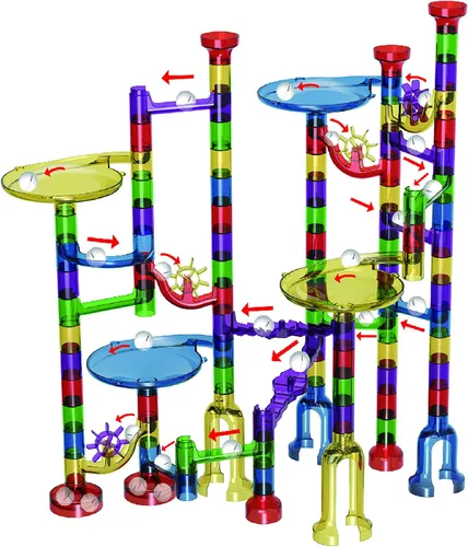 Vista 10 de Marble Mania Marble Run - Marble Runs para niños - 162 piezas más bañera