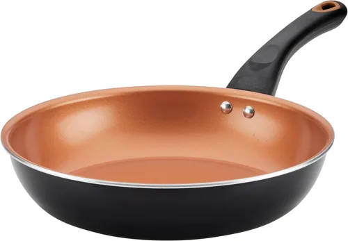Vista 18 de Farberware Glide Ceramic Sartén Antiadherente / Sartén para Saltear / Sartén para Freír con Tapa y Mango Auxiliar - 4 Cuartos, Negro
