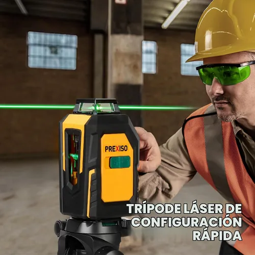 Vista 9 de PREXISO Nivel láser de 360° con trípode, láser de línea cruzada