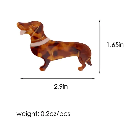 Vista 2 de 1 horquilla de perro para mascotas para mujeres, pinza para el pelo de animal (perro salchicha)