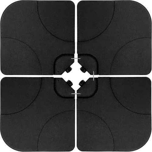 Vista 9 de Simple Deluxe - Base resistente para sombrilla de patio de 20" con soporte de acero, rellenable con agua, para exteriores, césped, jardín, redonda