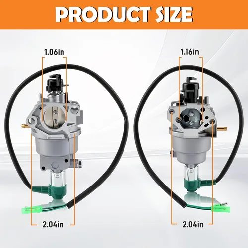 Vista 4 de Carburador HUAYI P27-2 Compatible con Honda GX390 13HP 188F Generac GP5000 GP5500 GP6500 Powermax Smarter Tools 5000W 5500W 6500W 7500W 8000W 9500W