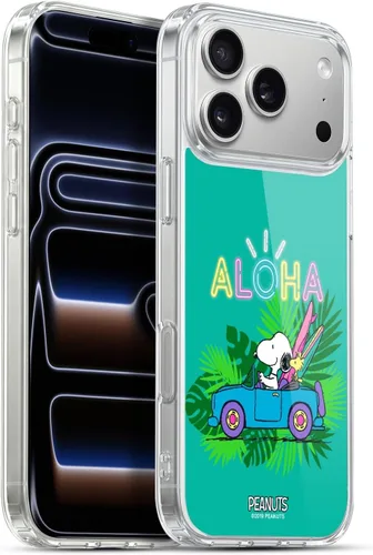 Vista 63 de Head Case Designs Funda de gel suave con licencia oficial de Peanuts Tropical Surf Snoopy Aloha Disco compatible con Apple iPhone 13 Mini Surf