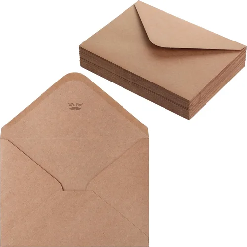 Vista 5 de Mr. Pen - Sobres de papel kraft, paquete de 39, sobres de 5 x 7 pulgadas, sobres A7, sobres marrones, sobres de tarjetas, sobres de papel kraft