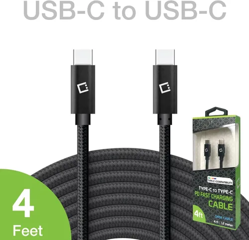 Vista 4 de Cable de carga rápida dual USB-C/PD de 60 W compatible con HTC U11 Life Plus 5Gbps transferencia de datos para entrega de energía de alta capacidad