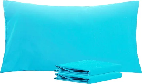 Vista 58 de NTBAY Juego de fundas de almohada estándar, paquete de 2 fundas de almohada de microfibra cepillada de 20 x 26 pulgadas, suaves, sin arrugas Aqua