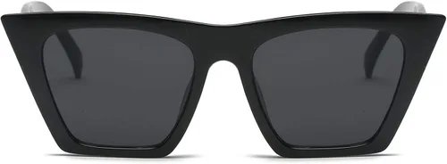 Vista 2 de Fullgren Gafas de sol cuadradas de ojo de gato para mujer, estilo vintage, ojo de gato, protección UV 400, gafas de sol modernas