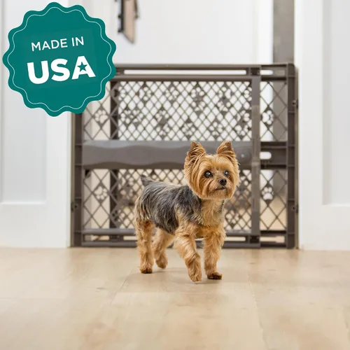Vista 6 de MYPET North States Paws - Puerta portátil para mascotas: 26-40 pulgadas de ancho. Montaje a presión. No necesita herramientas. Fabricado en EE. UU.