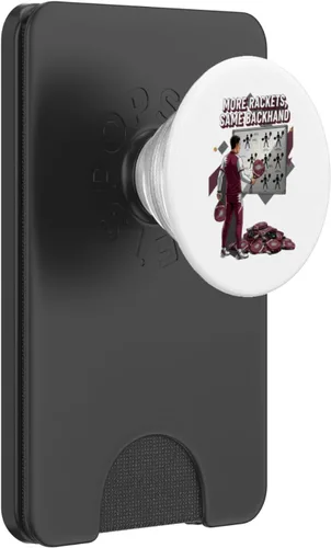 Vista 8 de More Rackets Same Backhand Funny Padel Player Illustration PopSockets Adhesive PopGrip