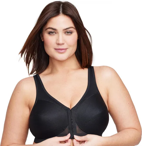 Vista 3 de Sostén Glamorise de mujer, tamaño plus, postura mágica elevada, apoyo de espalda, negro, 48I