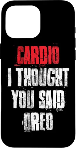 Vista 19 de Funda divertida de entrenamiento de gimnasio para iPhone 11 Pro Cardio I Thought You Said Oreo