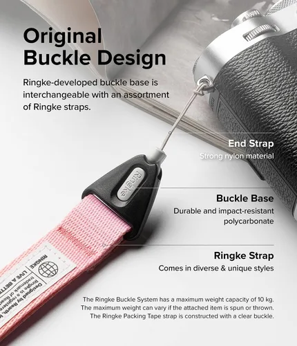 Vista 6 de Ringke Correa de mano [correa de muñeca para teléfono] diseñada para correa de cámara y correa de teléfono, cordón universal ajustable resistente