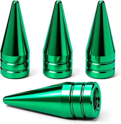 Vista 21 de 4 piezas de tapas de válvula de rueda con forma de punta, válvula de rueda de aleación de aluminio con punta, cubiertas universales de válvula