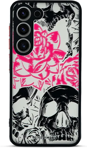 Vista 41 de SIMPLYMDRN Funda delgada para Samsung S23, diseño de Joker Haha, funda genial para hombre, funda de diseñador de villanos de superhéroes, delgada