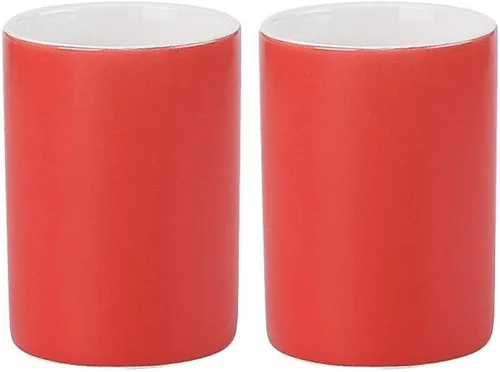 Vista 7 de Gaolinci 2 tazas de baño, soporte para cepillos de dientes de cerámica, vaso de 9 onzas