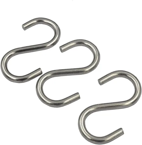 Vista 3 de DGOL 24 paquetes de ganchos en S pequeños de acero inoxidable 304 de 1-7/8 pulgadas de largo con capacidad de carga de 100 libras