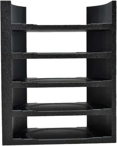 Vista 8 de Estante organizador de tapa compatible con Yeti Rambler y vasos, organizador de 5 tapas que se adapta a la mayoría de tamaños, tapas de vasos, más