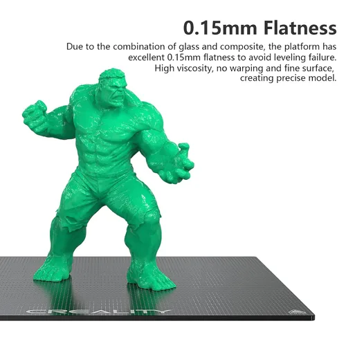 Vista 3 de Creality Plataforma de cama de cristal oficial para impresora 3D Ender 3, placa de vidrio templado de 235x235 mm para Ender 3 PRO/Ender 5 PRO/Ender