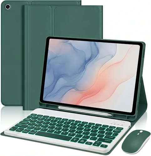 Vista 12 de Para Samsung Galaxy Tab A11 Plus & A9 Plus Funda De Teclado Y Ratón - Negro