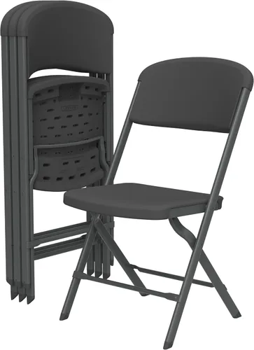 Vista 10 de LIFETIME Sillas plegables, silla plegable resistente contorneada para mayor comodidad, paquete de 4