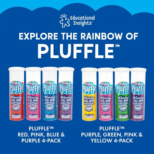 Vista 7 de Educational Insights Pluffle® Paquete de 4 - Conjunto de Espuma para Contenedor Sensorial, Alternativa Sin Desorden a los Juguetes de Arena y Slime