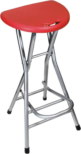 Vista 9 de HM&DX Taburetes plegables para adultos, portátil, taburete plegable de 28 pulgadas, resistente, taburetes de bar altos para interiores con asa