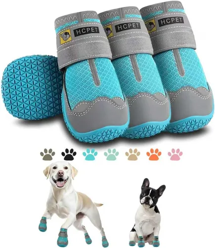 Vista 11 de Hcpet - Zapatos para perros, para perros grandes, botines transpirables para perros pequeños y medianos, botas antideslizantes para perros