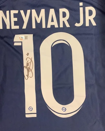 Vista 2 de Neymar Jr - Camiseta de fútbol firmada por el Paris Saint-Germain PSG Beckett COA