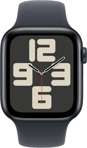 Vista 2 de Apple Watch SE (2ª generación) [GPS 1.732 in] Smartwatch con caja de aluminio medianoche con correa deportiva de medianoche M/L. Monitor de fitness