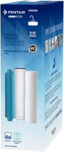 Vista 2 de Pentair OMNIFilter ROR2050 Kit de filtro de repuesto de ósmosis inversa, sedimento RS14, bloque de carbono CB1 y cartuchos de carbono en línea R200