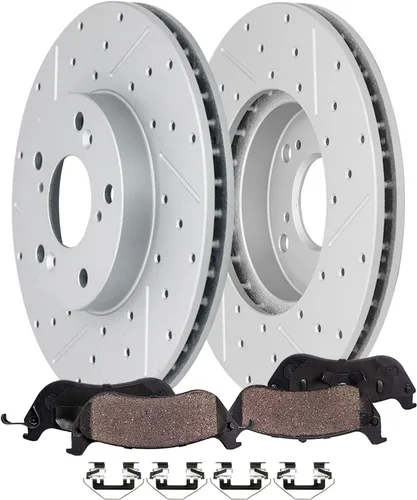 Vista 16 de Detroit Axle - Juego de pastillas de freno para pinza de freno delantera izquierda de repuesto para Express Savana 1500 2500 Tahoe Astro Yukon