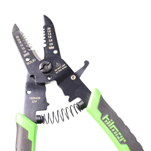 Vista 8 de Hilmor Pelacables de 7" con mango de goma, negro y verde, WS7 1885426