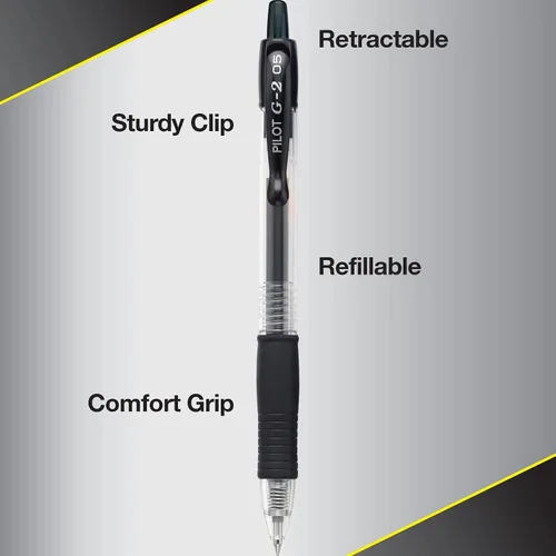 Vista 4 de PILOT, G2 Premium - Bolígrafos de gel de punta extrafina de 0.020 in, paquete de 98, color negro
