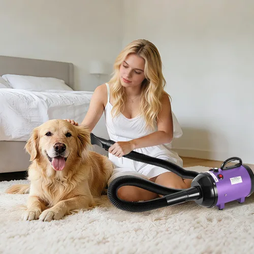 Vista 8 de NESTROAD - Secador de pelo para perros para peluquería de mascotas, 4.3HP Púrpura