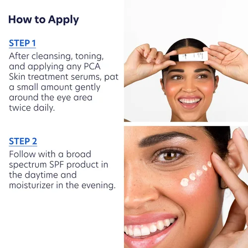 Vista 7 de PCA SKIN Crema iluminadora de ojos con vitamina B3, abrillantador de ojos para ojos brillantes, ojeras, arrugas y tonos desiguales de la piel, crema
