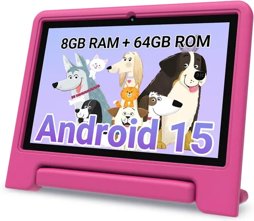 Vista 9 de CFVOCUY Tablet para niños 2026, tableta Android 15 de 10.1 pulgadas para niños, 8 GB de RAM, 64 GB de ROM (1 TB expandida), WiFi 6, aplicaciones Azul