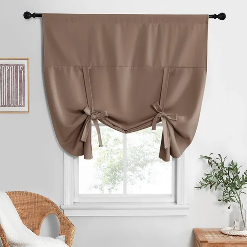 Vista 111 de NICETOWN Cortina Opaca con Aislamiento Térmico – Persiana Enrollable para Ventana de Bebé para Dormitorio/Acción de Gracias