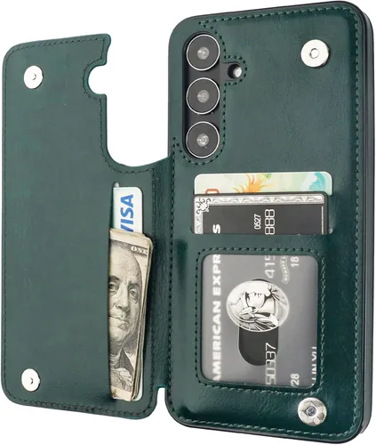 Vista 43 de ONETOP - Funda tipo cartera para Samsung Galaxy S22 con tarjetero, color negro Kickstand,ID/Cash Holder,Case Wallet with Card Slots,Double