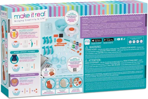 Vista 7 de Make It Real: Juego de estudio de cerámica mini deluxe - Kit de manualidades para esculpir todo en uno, para todos los niveles de habilidad