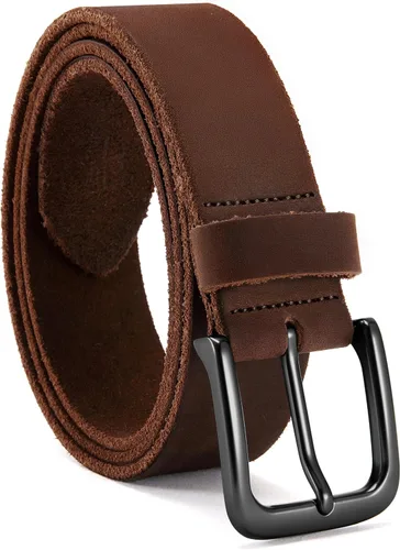 Vista 11 de CHAOREN Cinturón de cuero de grano completo para hombre, cinturones de trabajo para hombres, resistentes, uso diario para pantalones de mezclilla