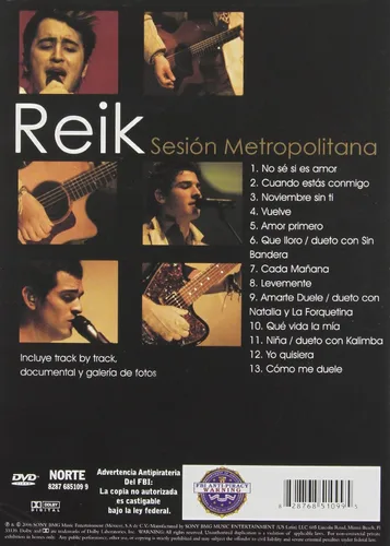 Vista 2 de Reik Sesion Metropolitana