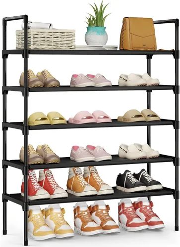 Vista 7 de Kitsure Zapatero – Organizador de zapatos de 2 niveles, zapatero para armario, entrada, dormitorio, estante de almacenamiento de fácil montaje