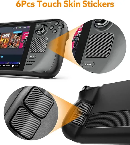 Vista 5 de Sin derivas GuliKit - Módulo electromagnético de joystick para cubierta de vapor 6 calcomanías para la piel Sensor de efecto Hall 3D, juego