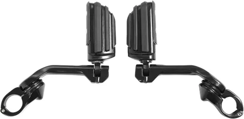 Vista 32 de XFMT - Estribos de color negro mate para motocicleta, 1.25 pulgadas, incluye kit de montaje